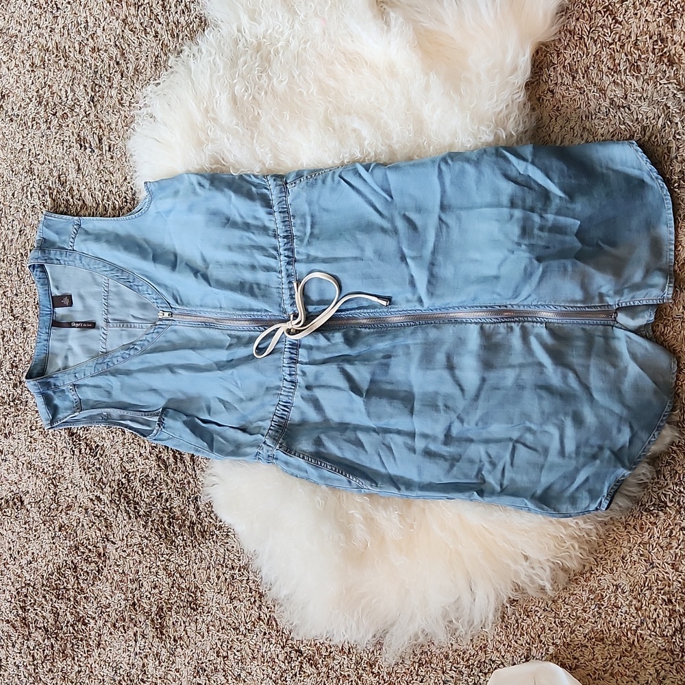 On trend denim dress